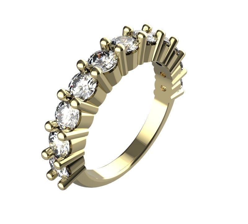 Claw Set Eternity Ring 3D print model_4