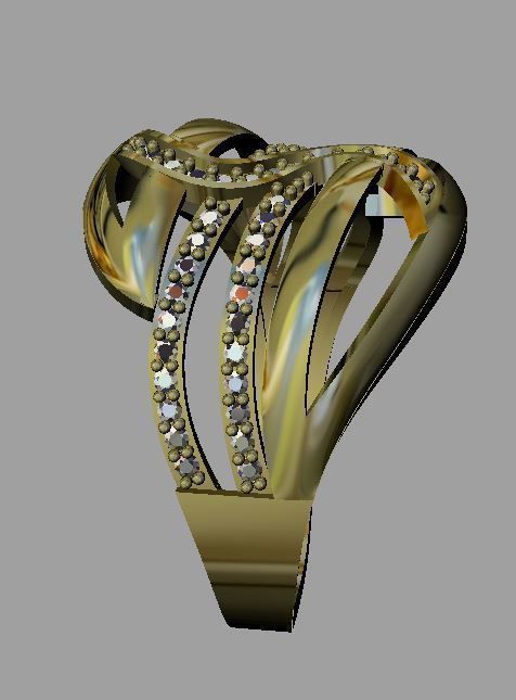 Fashion Women Ring 3dm 3D print model_3
