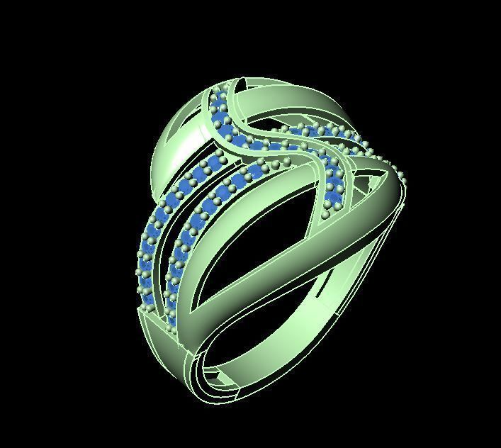 Fashion Women Ring 3dm 3D print model_5