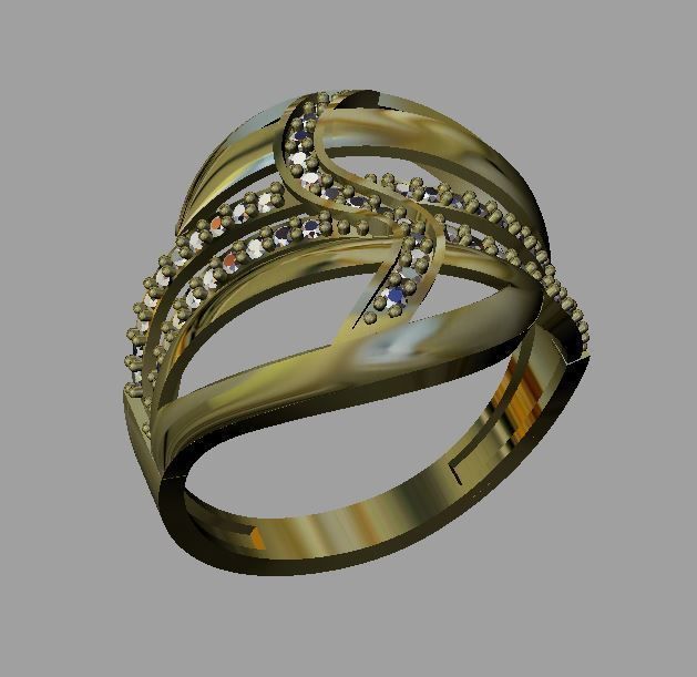 Fashion Women Ring 3dm 3D print model_1