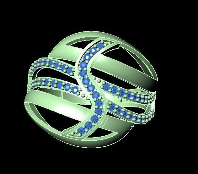 Fashion Women Ring 3dm 3D print model_6