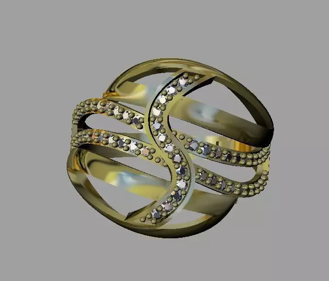 Fashion Women Ring 3dm 3D print model_0