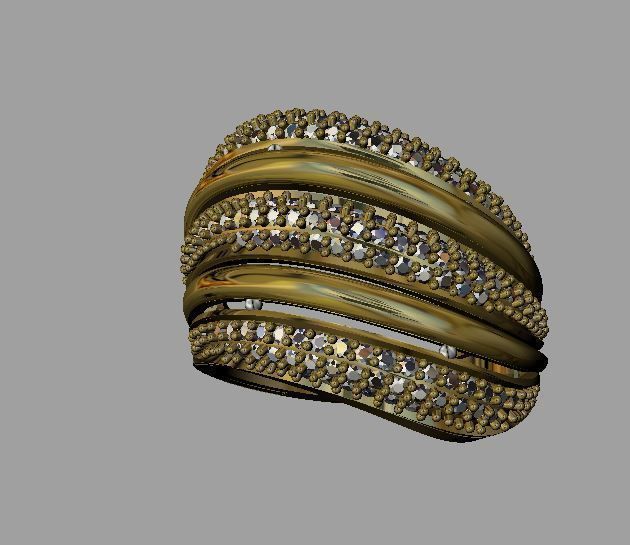 Fashion Women Ring 3D print model_4