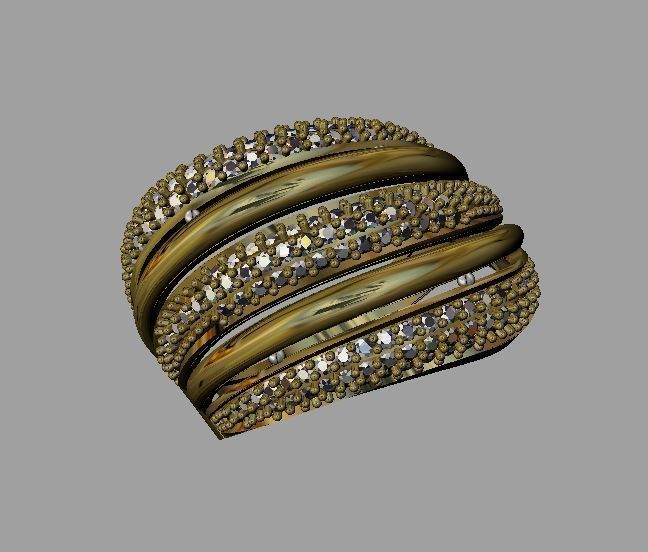 Fashion Women Ring 3D print model_3