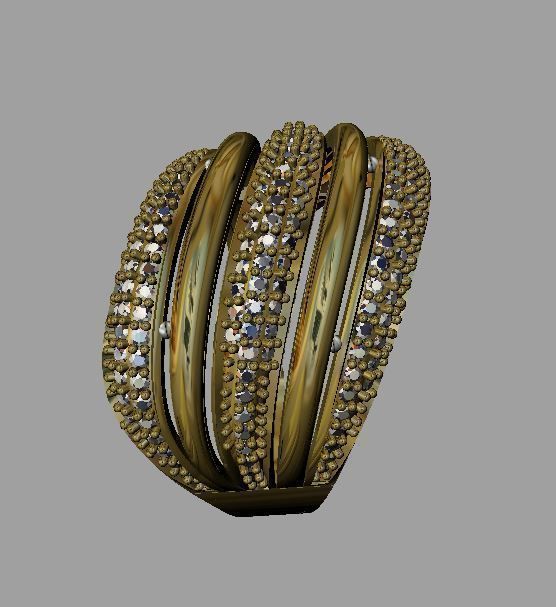Fashion Women Ring 3D print model_2