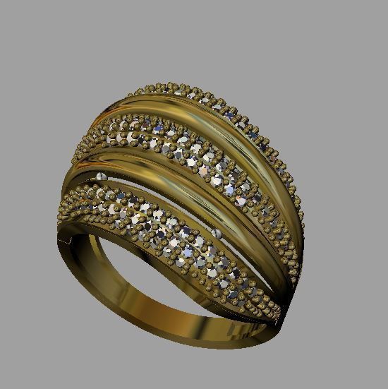 Fashion Women Ring 3D print model_1