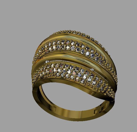 Fashion Women Ring 3D print model_5