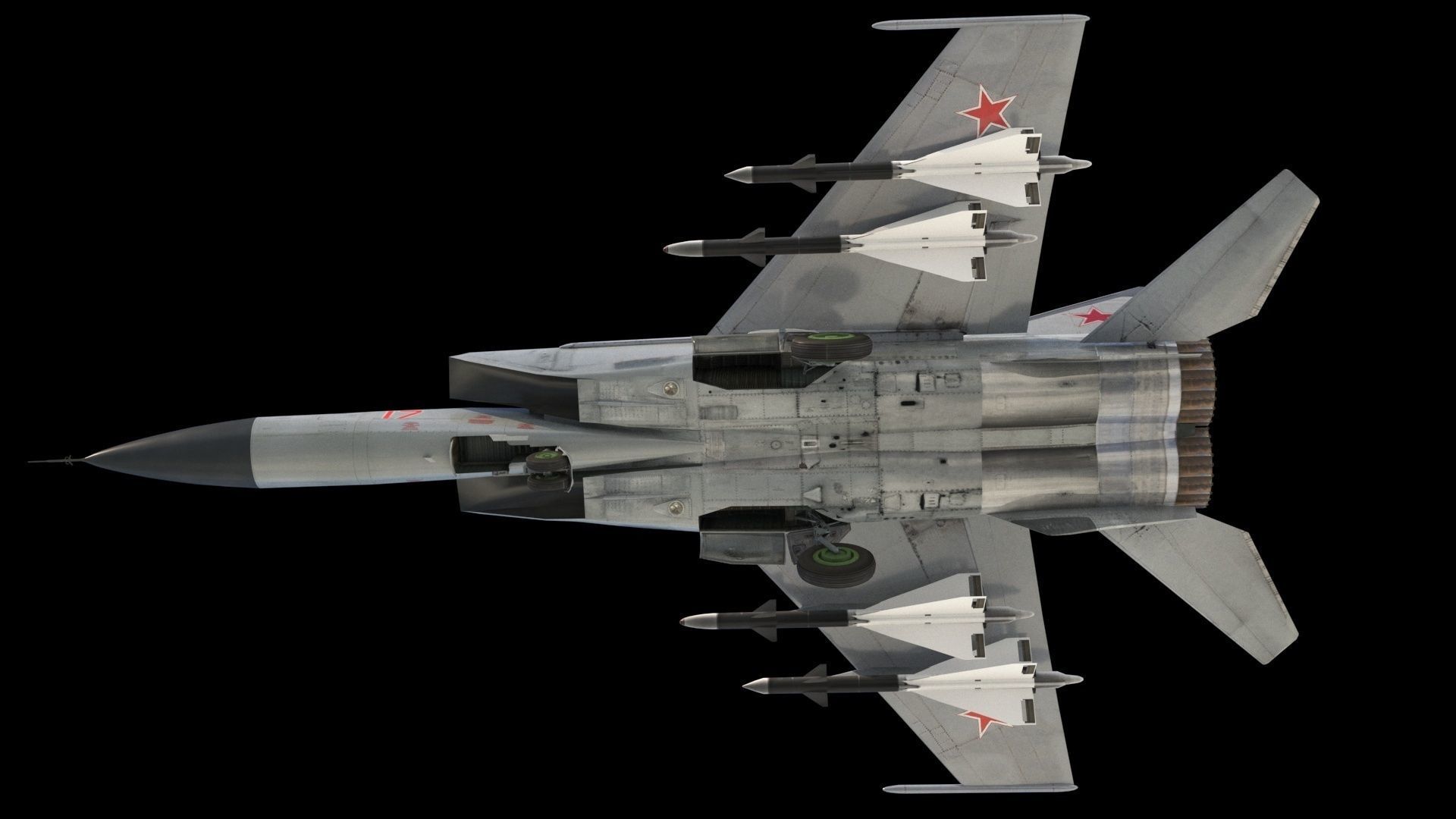 MiG-25P russian fighter jet 3D model_8