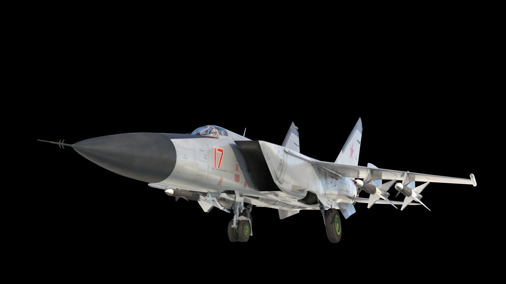 MiG-25P russian fighter jet 3D model_6