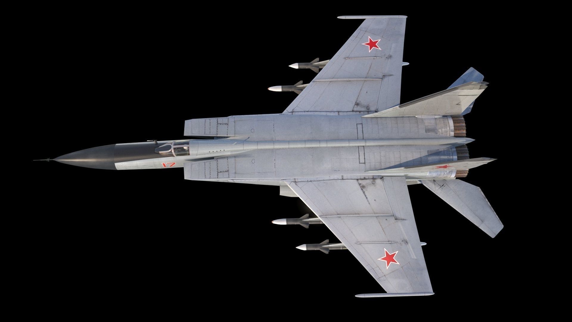 MiG-25P russian fighter jet 3D model_7
