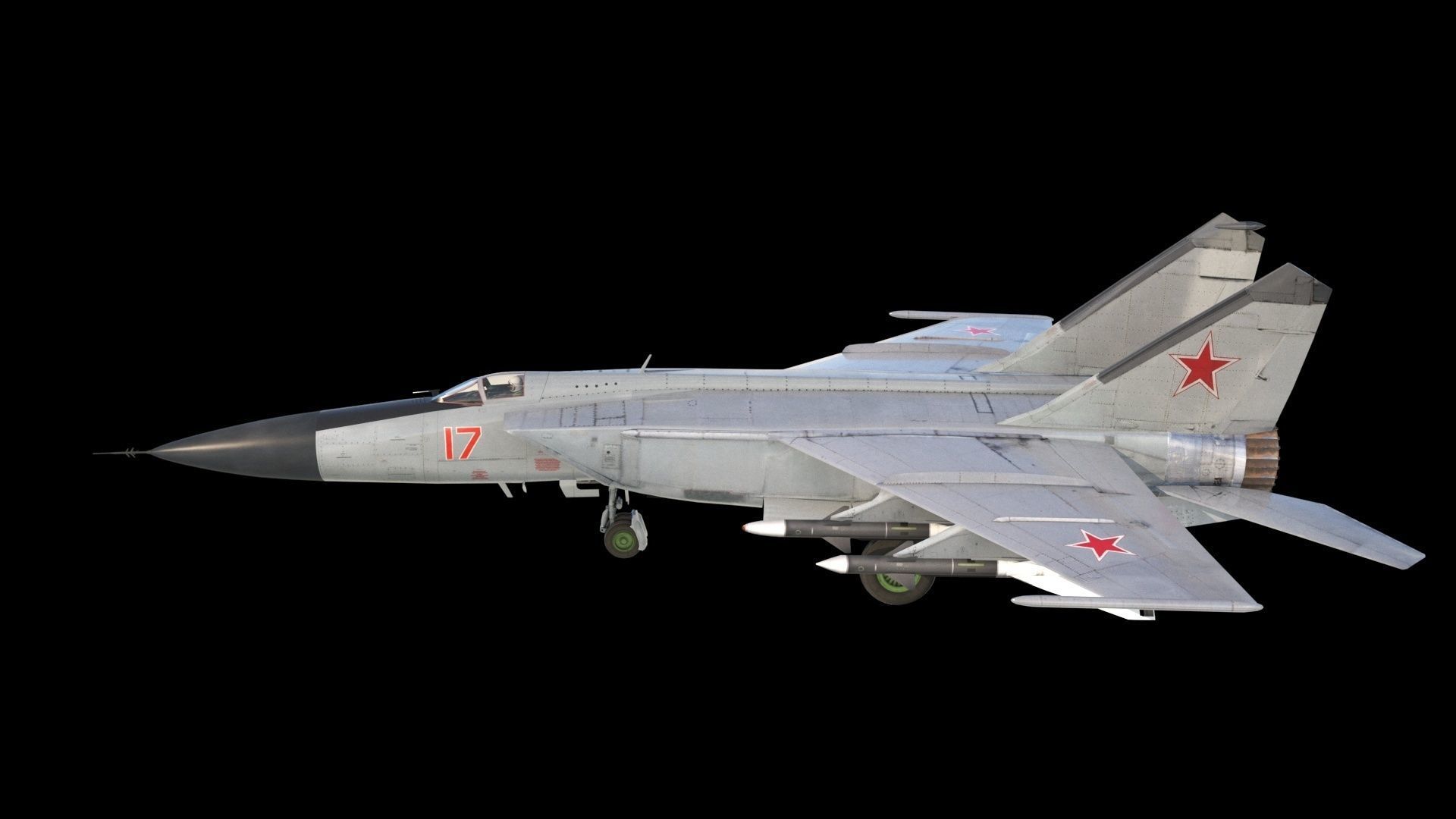 MiG-25P russian fighter jet 3D model_1