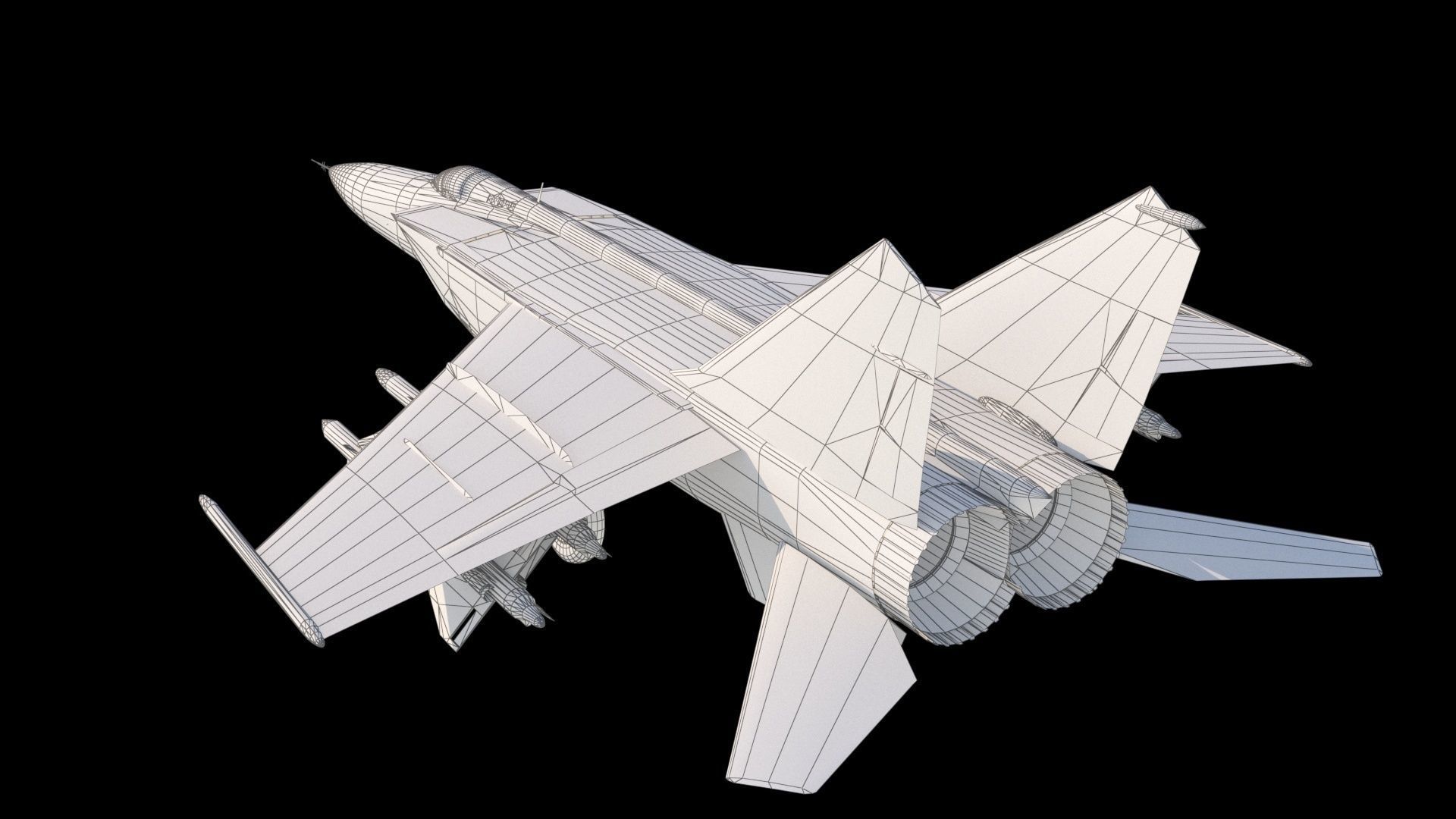 MiG-25P russian fighter jet 3D model_21