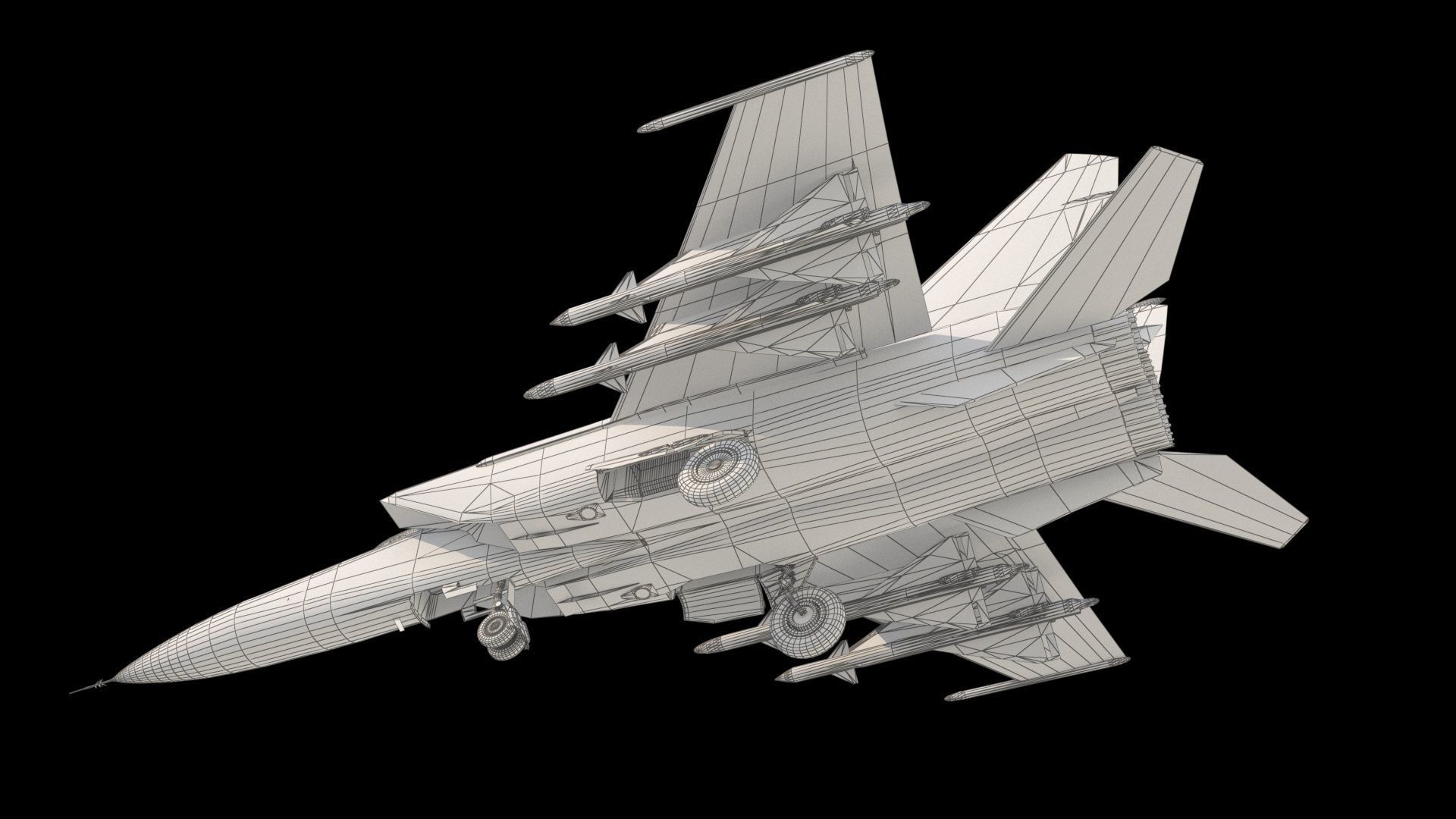 MiG-25P russian fighter jet 3D model_22
