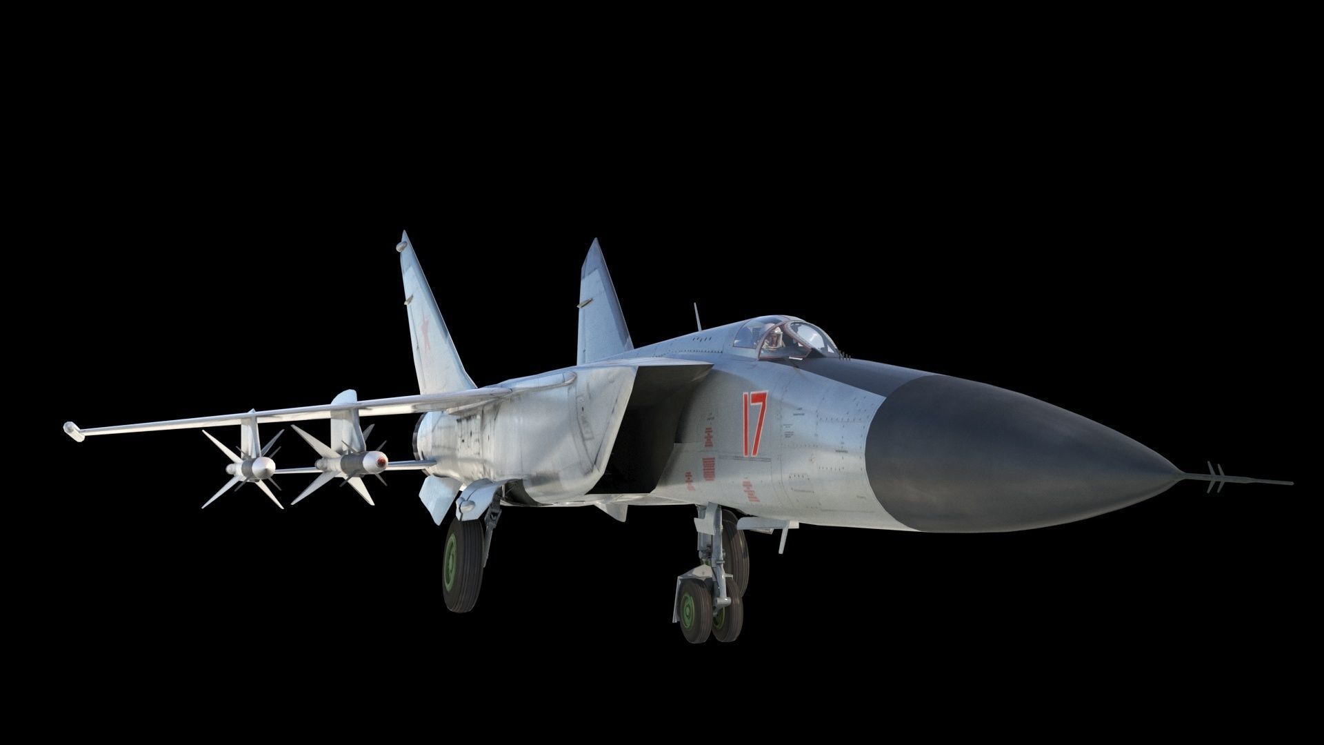 MiG-25P russian fighter jet 3D model_5