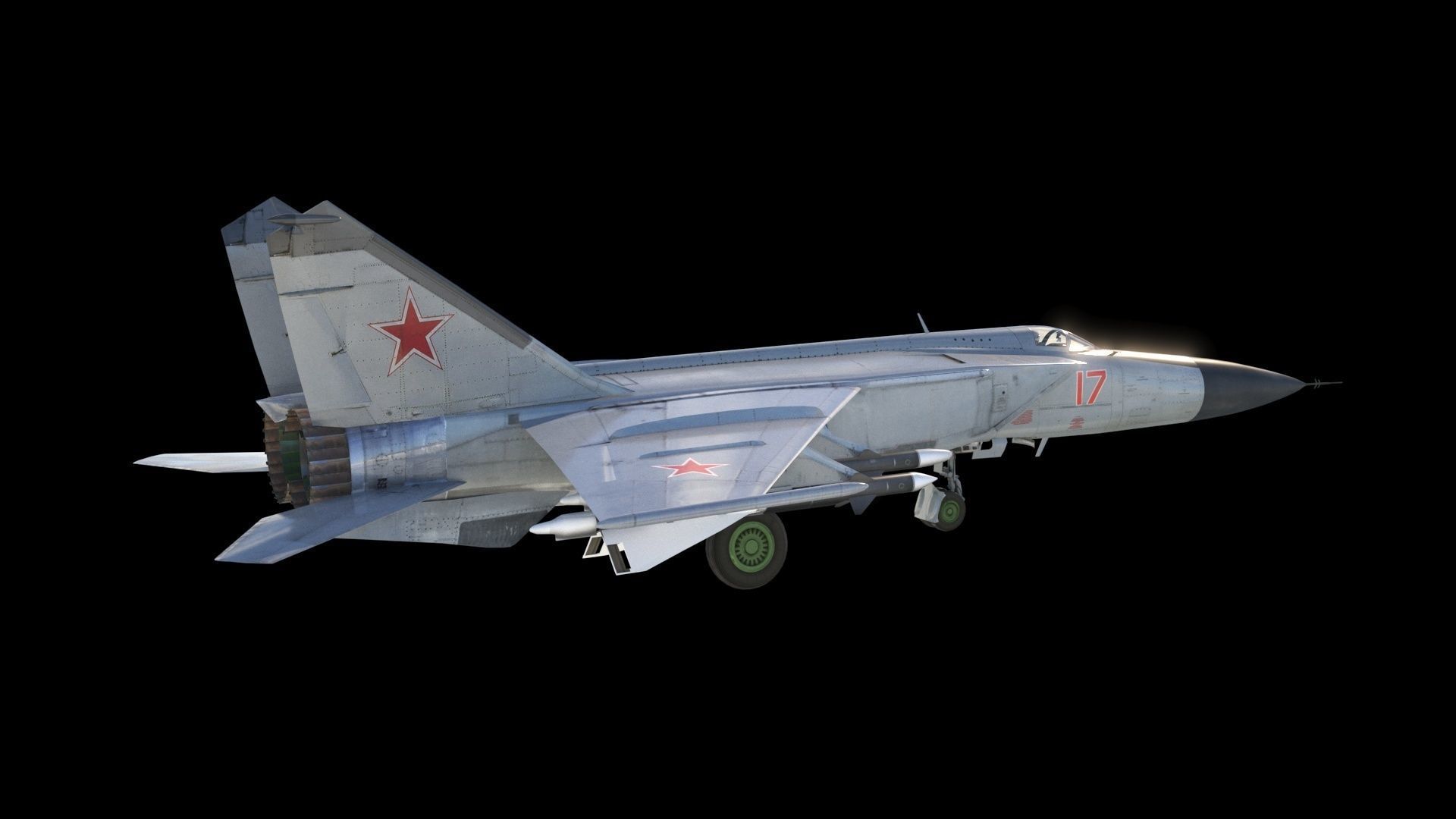 MiG-25P russian fighter jet 3D model_4