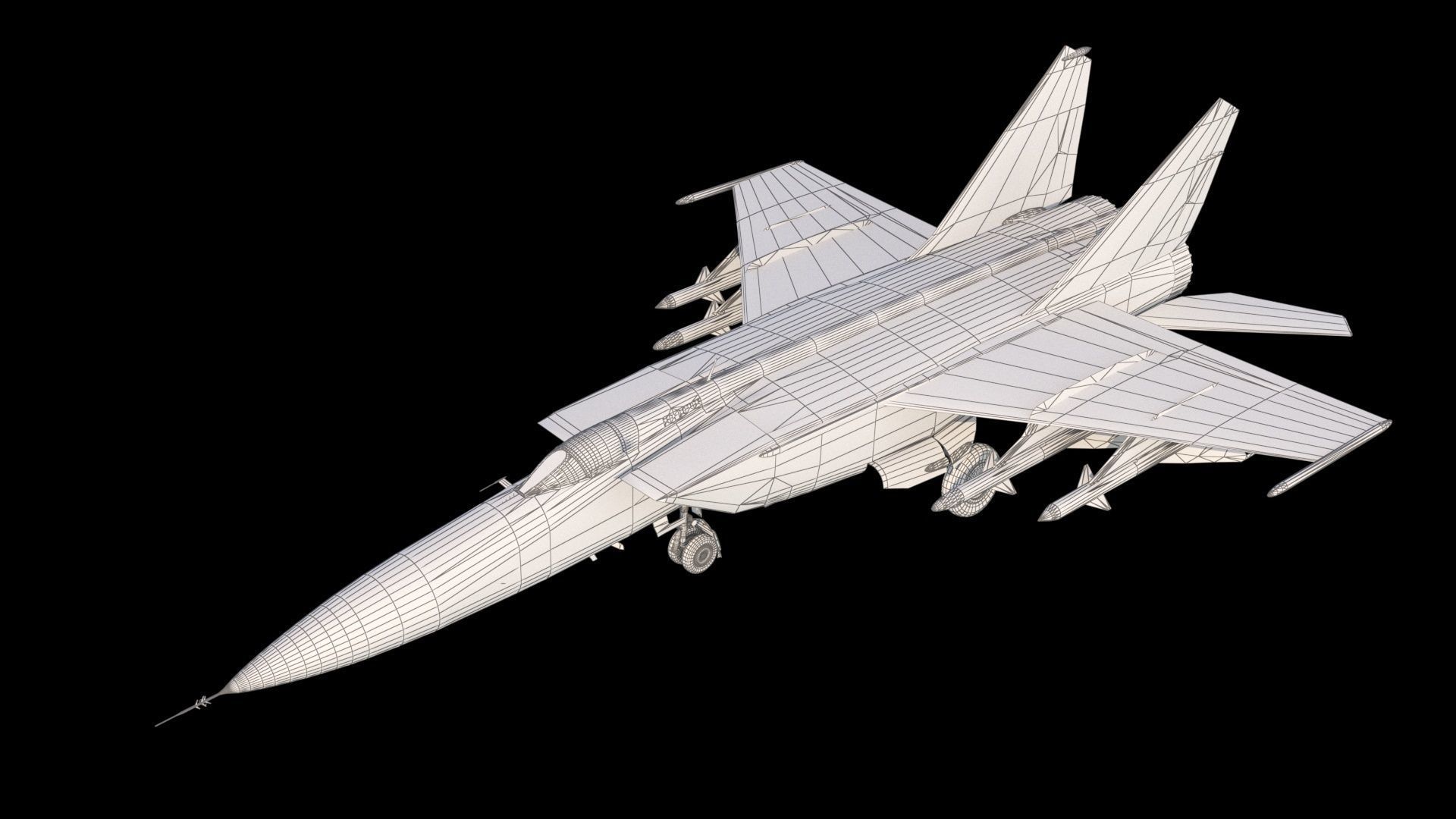 MiG-25P russian fighter jet 3D model_20