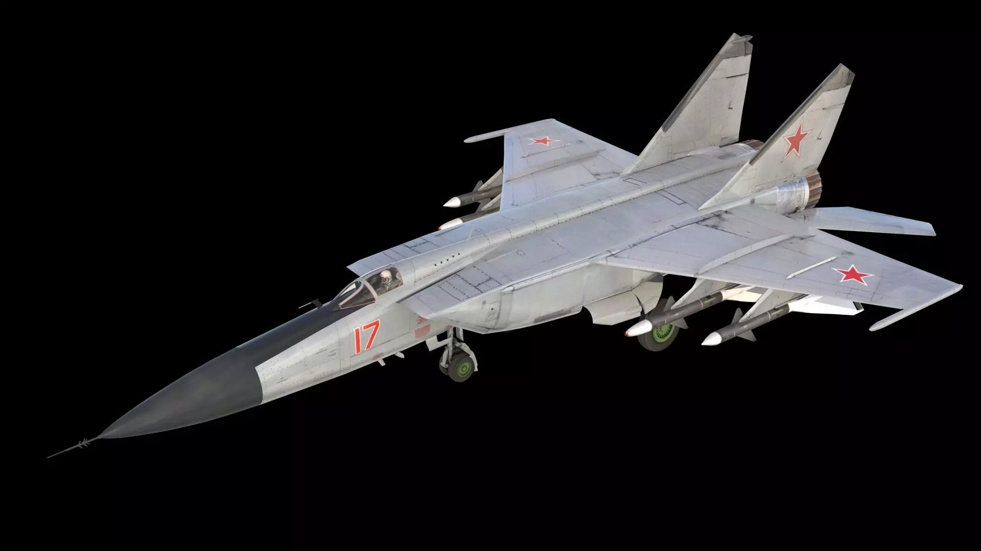 MiG-25P russian fighter jet 3D model_0