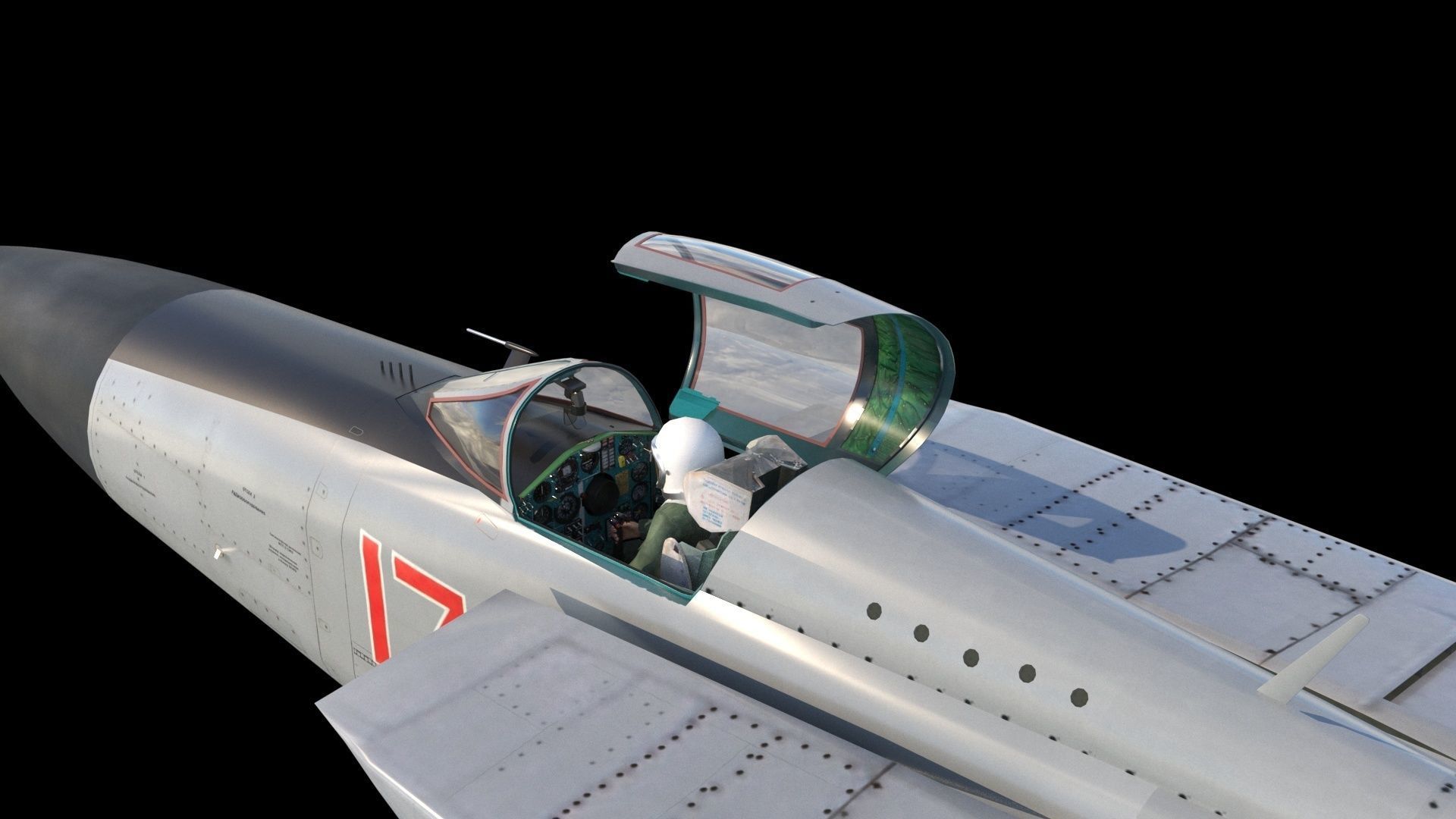 MiG-25P russian fighter jet 3D model_10