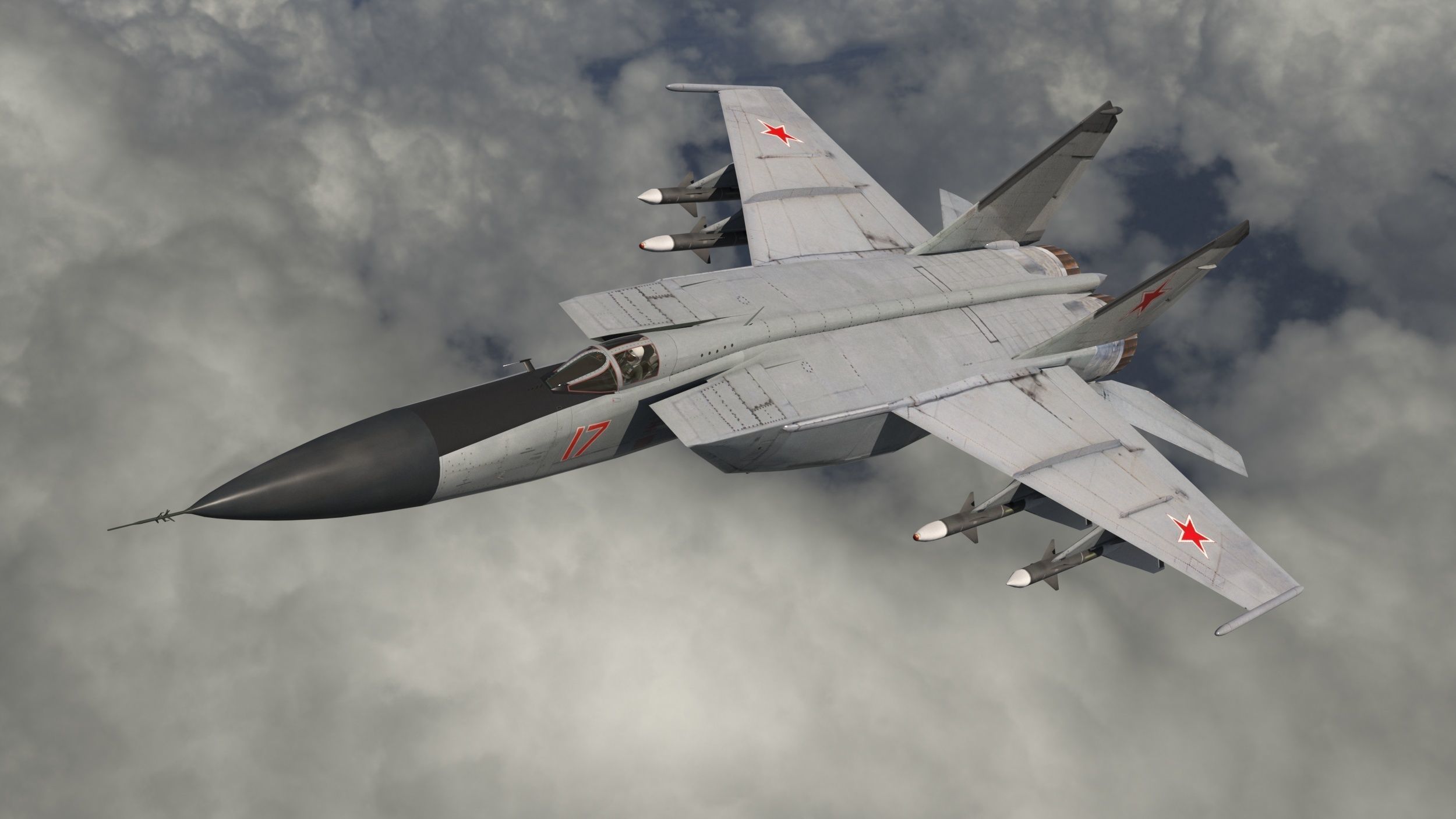 MiG-25P russian fighter jet 3D model_15