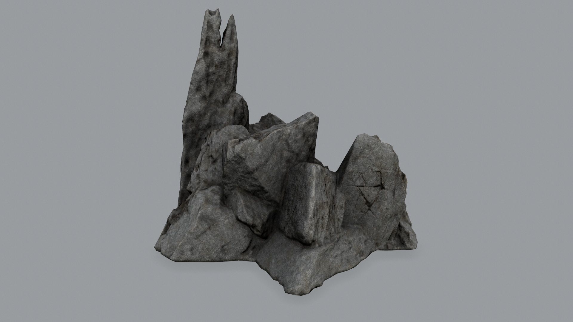 Rock Set Low-poly 3D model_3