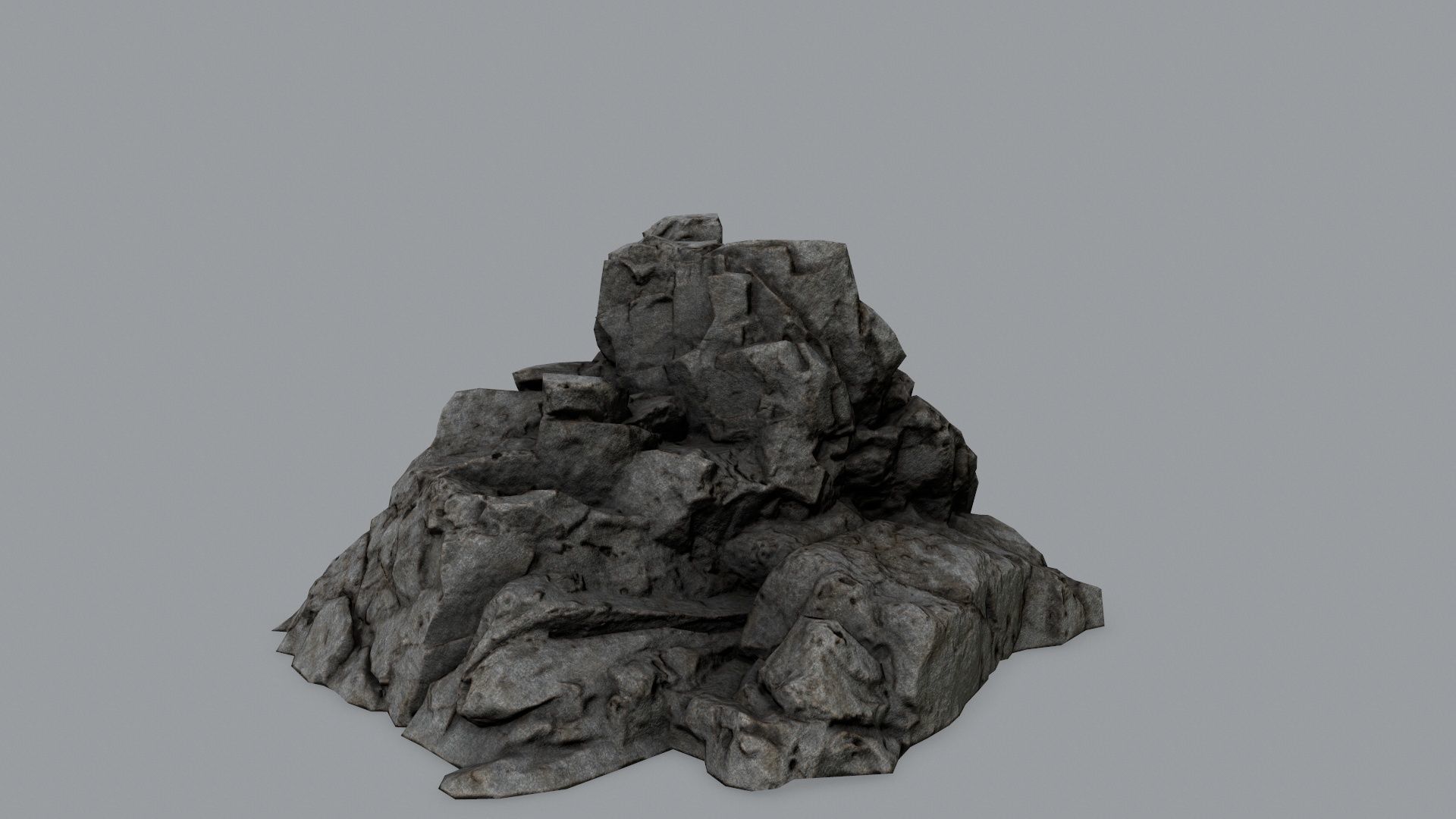 Rock Set Low-poly 3D model_11