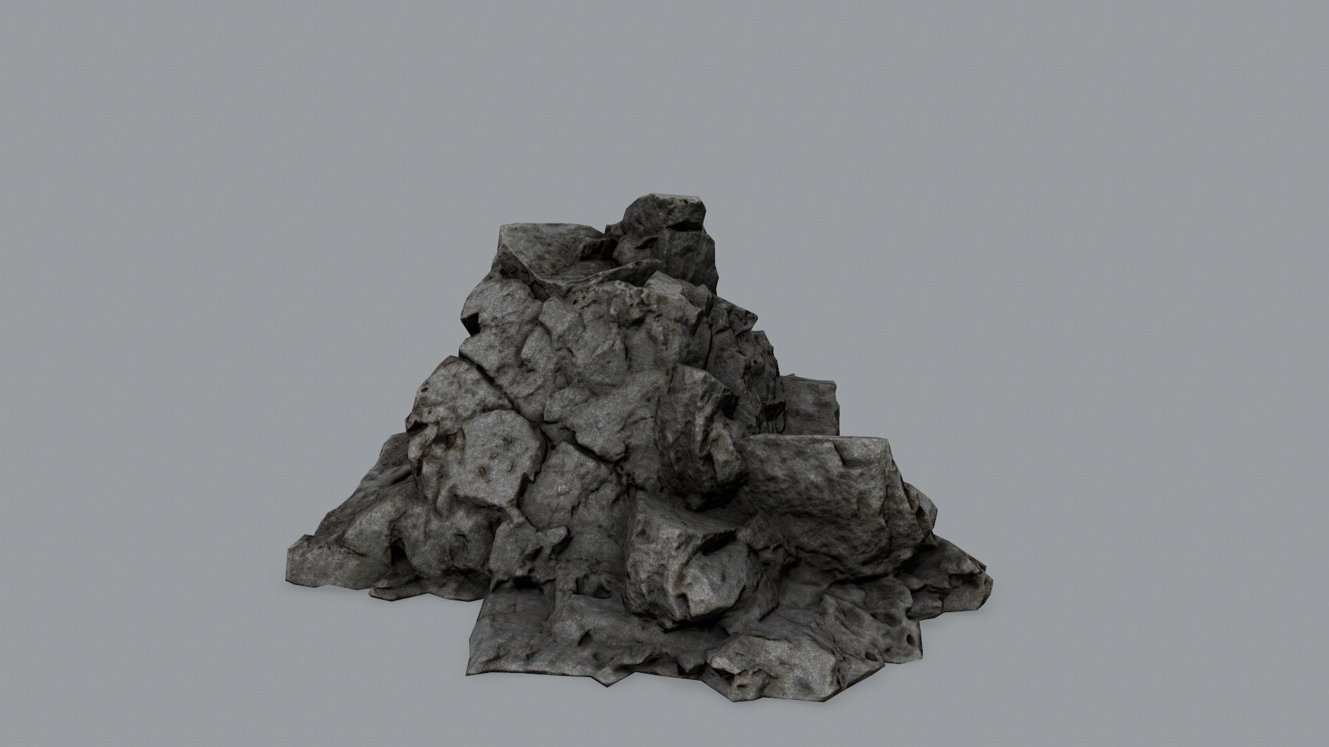 Rock Set Low-poly 3D model_2
