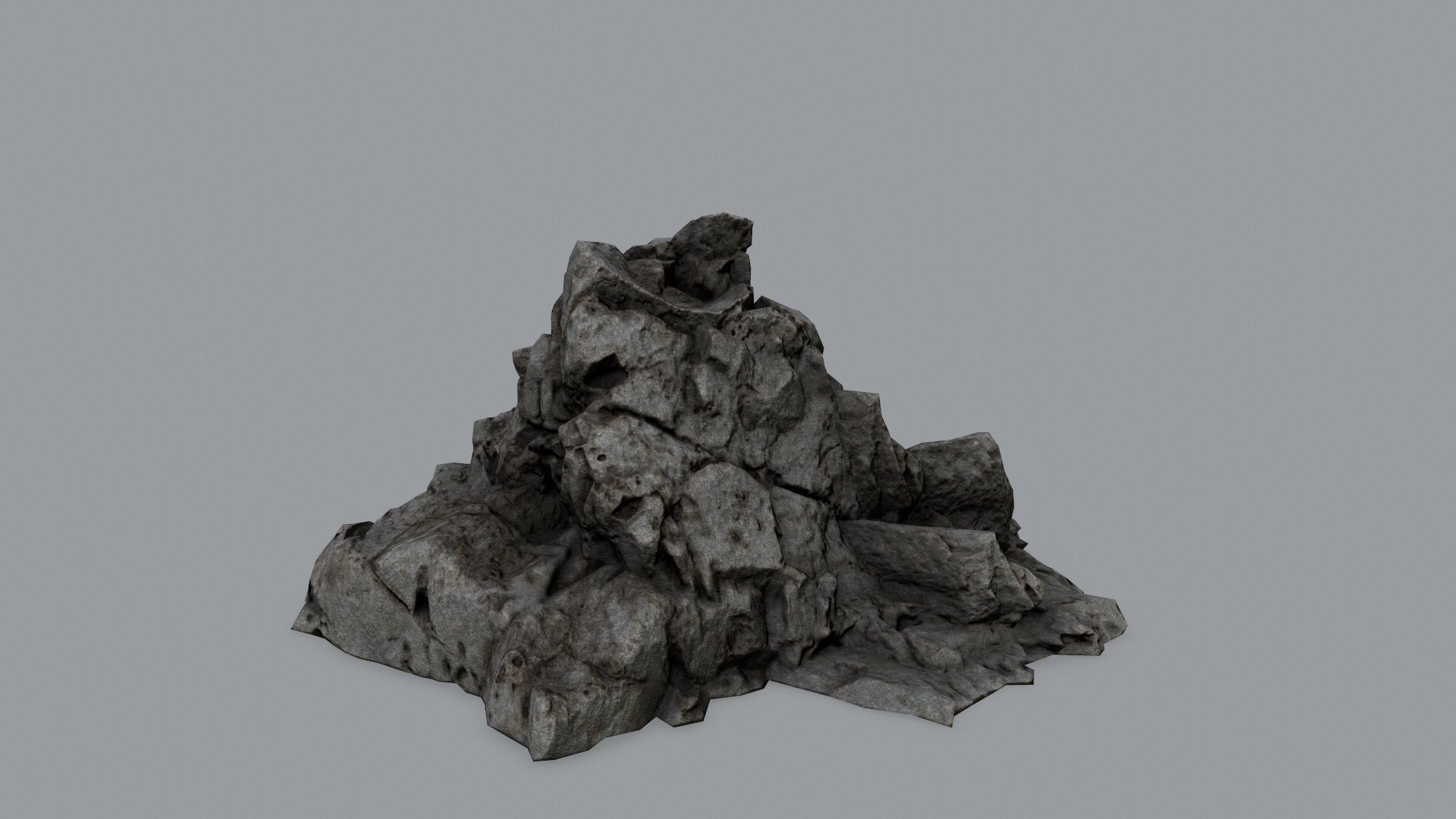 Rock Set Low-poly 3D model_5