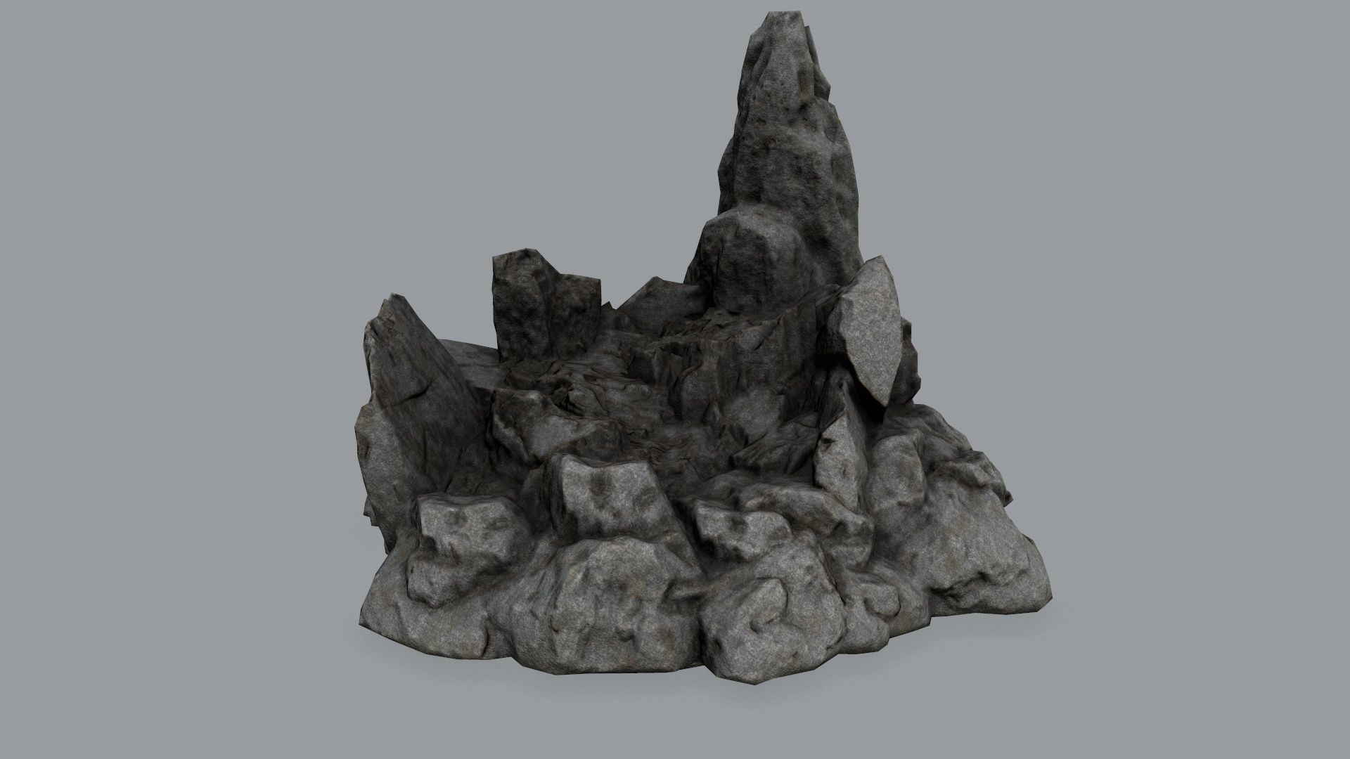 Rock Set Low-poly 3D model_7