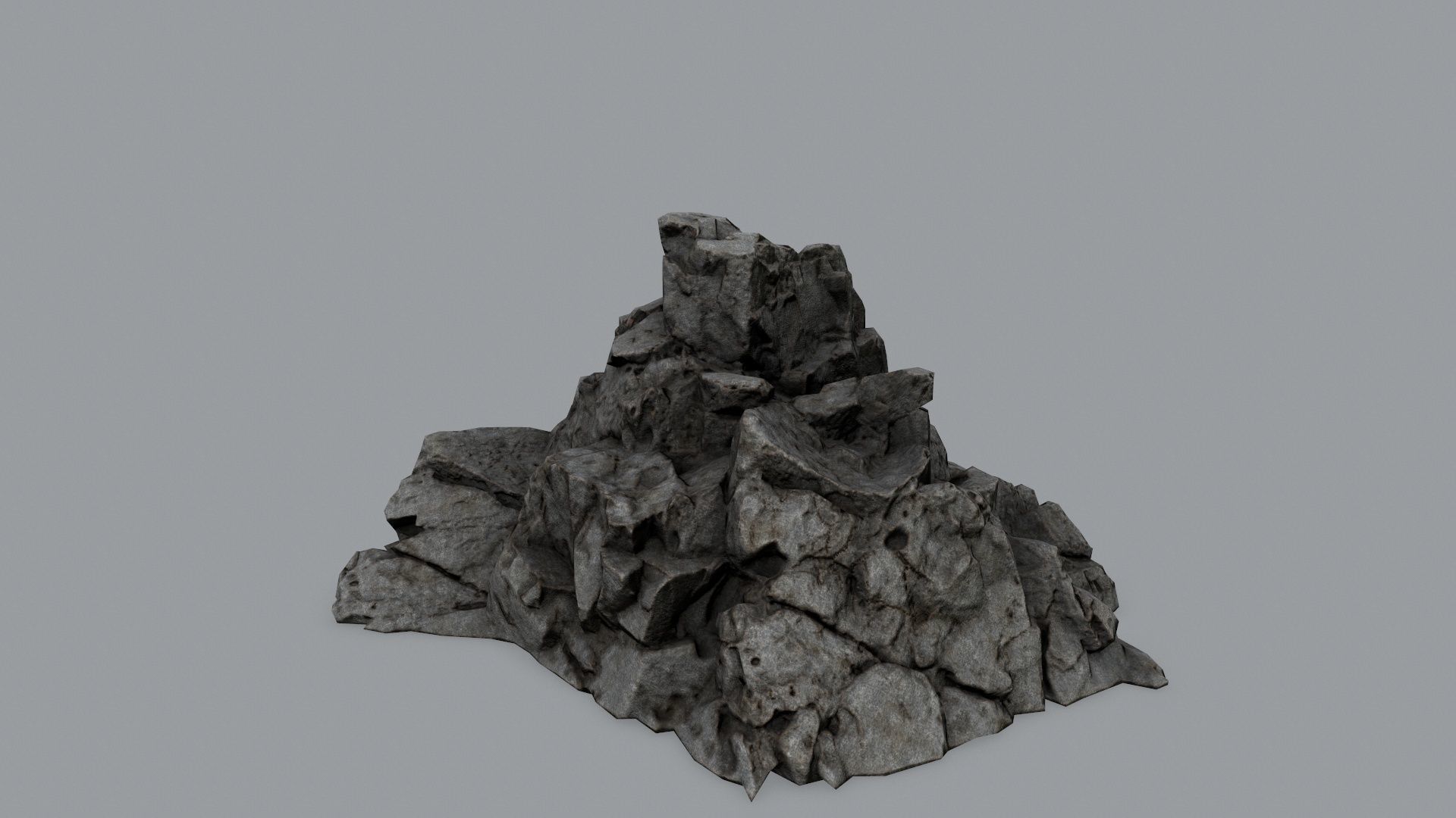 Rock Set Low-poly 3D model_6