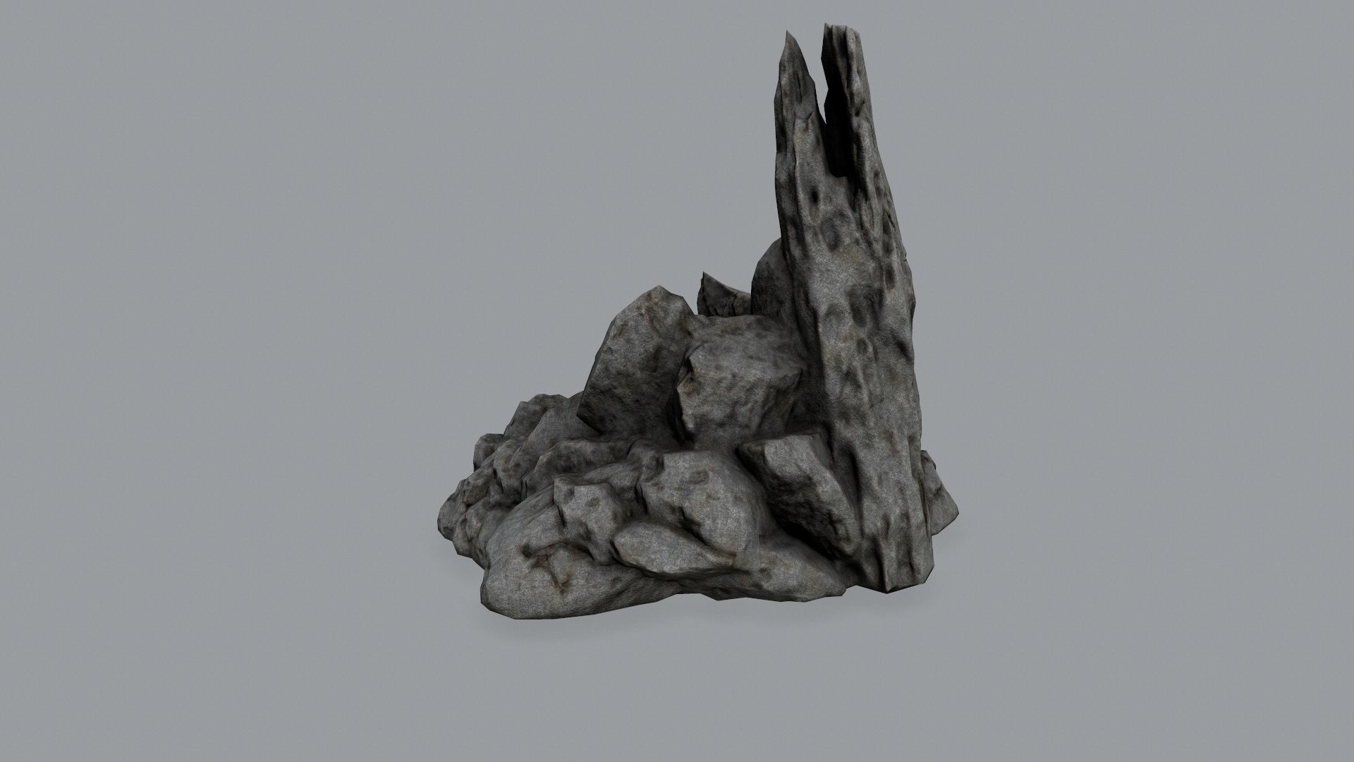 Rock Set Low-poly 3D model_12