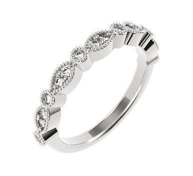 Marquise and Round Shape Eternity Ring 3D print model
