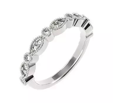 Marquise and Round Shape Eternity Ring 3D print model