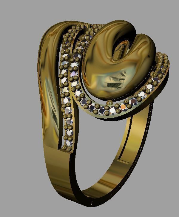 Fashion Women Ring 3D print model_5