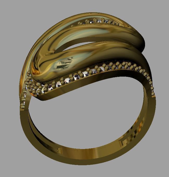 Fashion Women Ring 3D print model_4