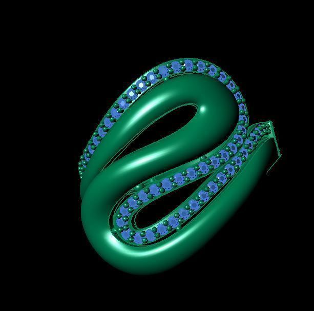 Fashion Women Ring 3D print model_7