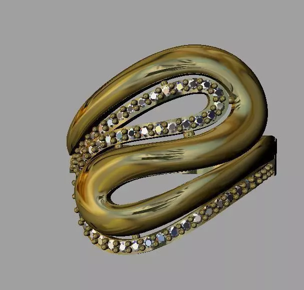 Fashion Women Ring 3D print model_0