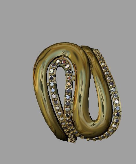 Fashion Women Ring 3D print model_2