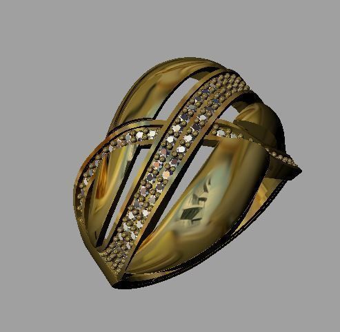 Fashion Women Ring 3D print model_1