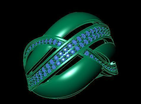 Fashion Women Ring 3D print model_8