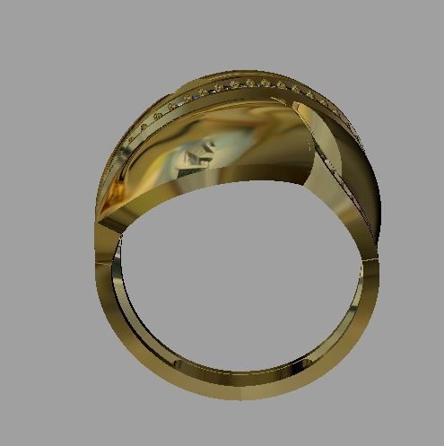 Fashion Women Ring 3D print model_3