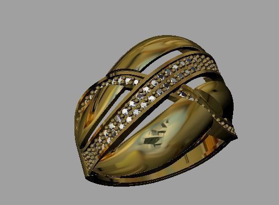 Fashion Women Ring 3D print model_7