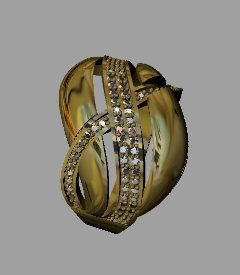 Fashion Women Ring 3D print model_2