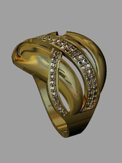 Fashion Women Ring 3D print model_4