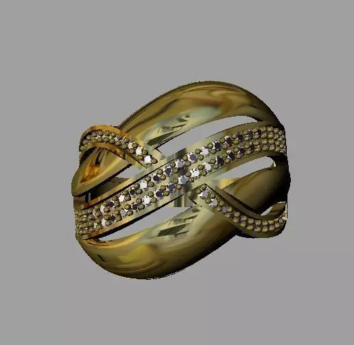 Fashion Women Ring 3D print model_0