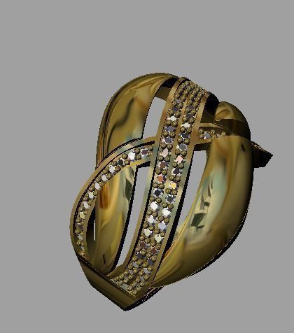 Fashion Women Ring 3D print model_5