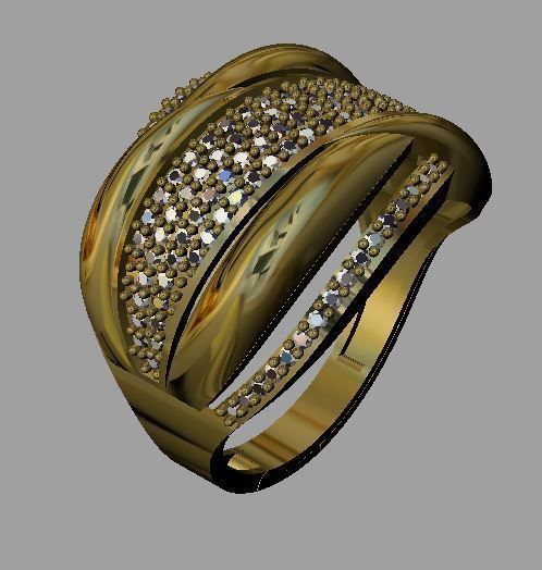 Fashion Women Ring 3D print model_3