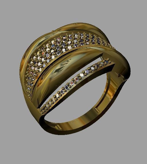 Fashion Women Ring 3D print model_2
