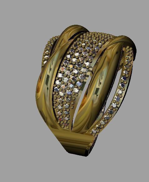 Fashion Women Ring 3D print model_4