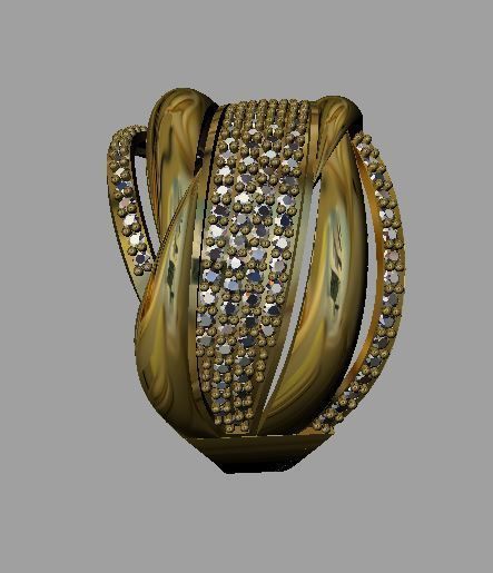 Fashion Women Ring 3D print model_6