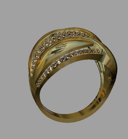Fashion Women Ring 3D print model_7